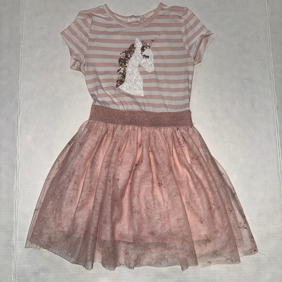 Btween Girls 5 Sequence Unicorn Tutu Dress Party Everyday Causal - Picture 1 of 8